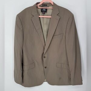 The Savile Row Company Men's  Taupe Suit Jacket Blazer Size 48 Long
